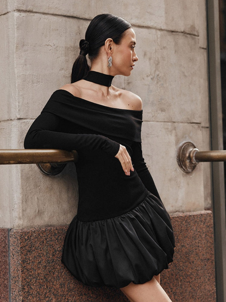 Vita Di Palma™ | Off-the-shoulder Petal Hem Dress