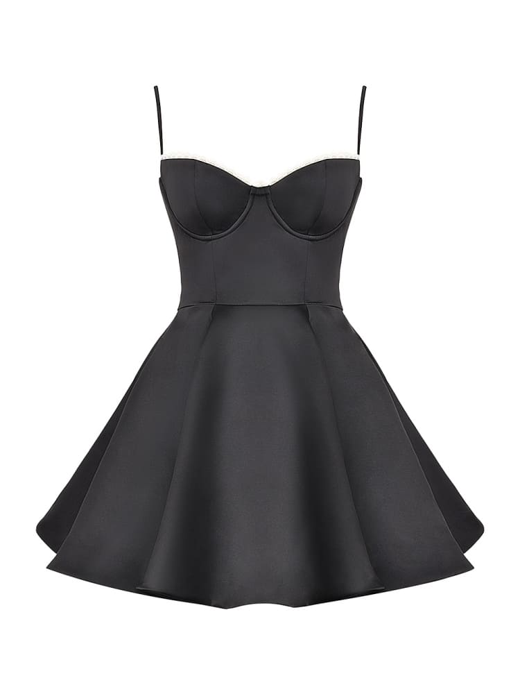 Vita Di Palma™ | Black Tulle Mini Dress