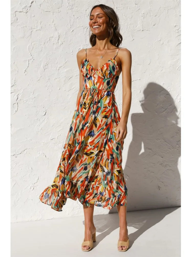 Sophia | Colourful Midi Dress