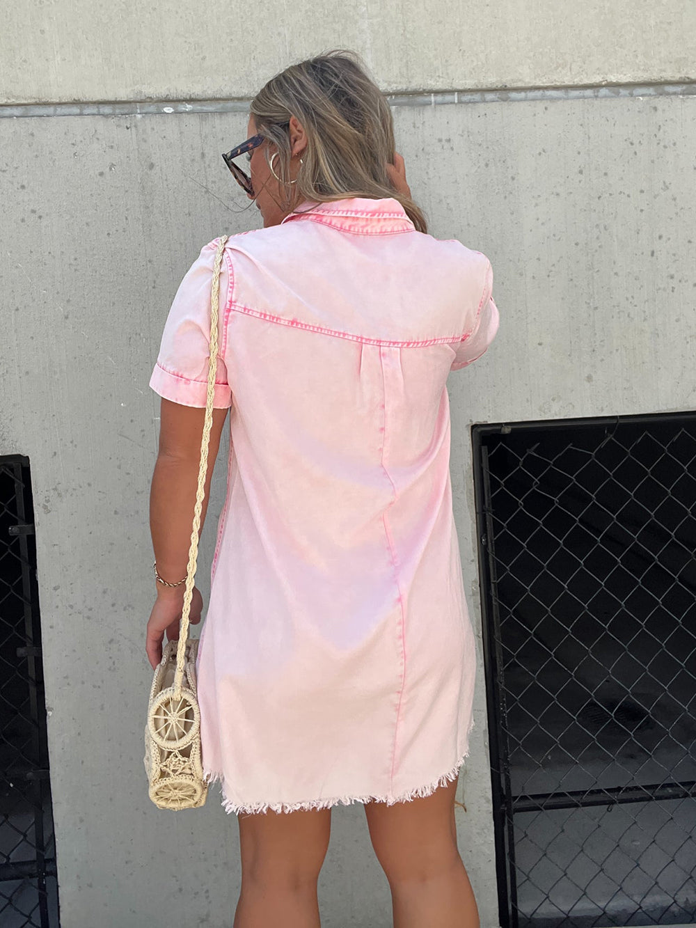 Vita Di Palma™ | Happy Endings Tencel Shirt Dress Pink