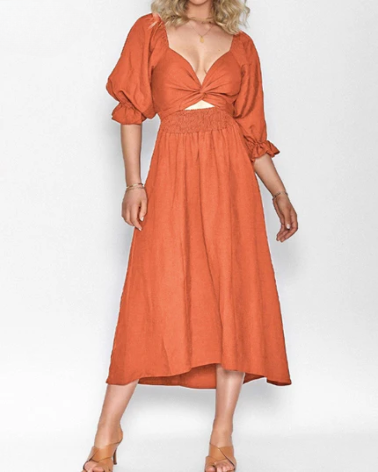 Michelle | Dress with Ruffled Sleeves