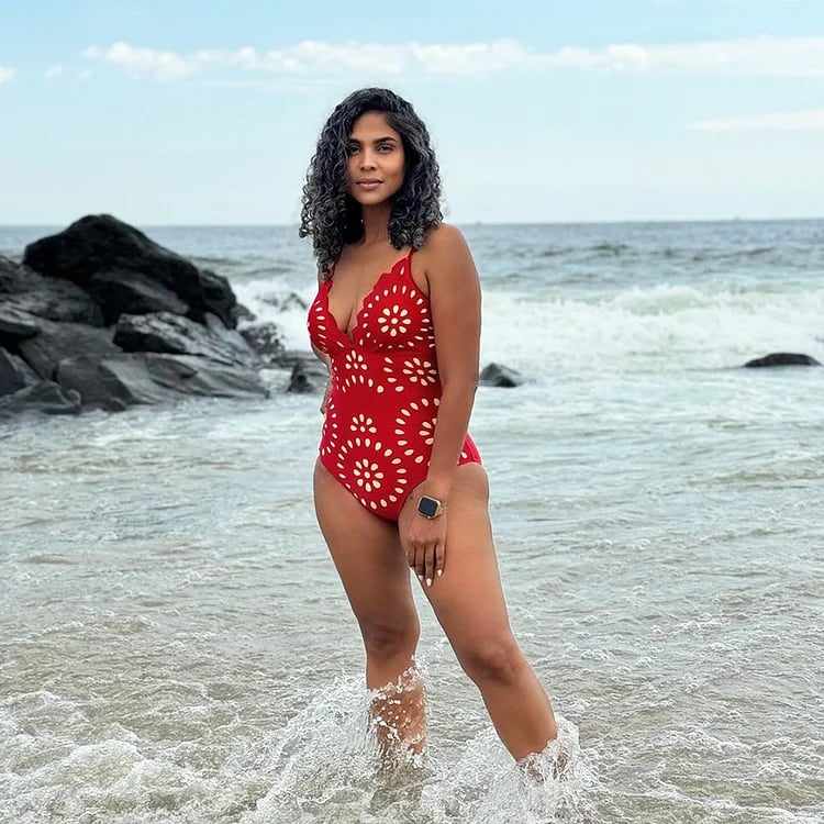 Vita Di Palma™ | Laser Cutting Flower Hollow Flared Skirt Swimsuit Set