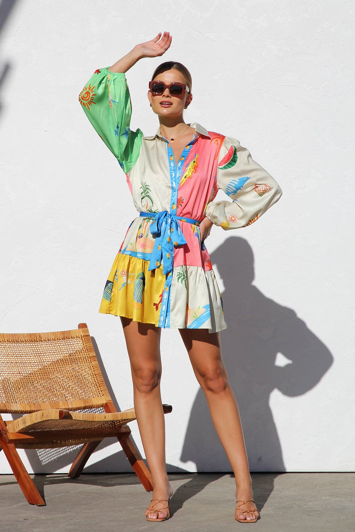 Vita Di Palma™ | Multi-Coloured Print Mini Dress