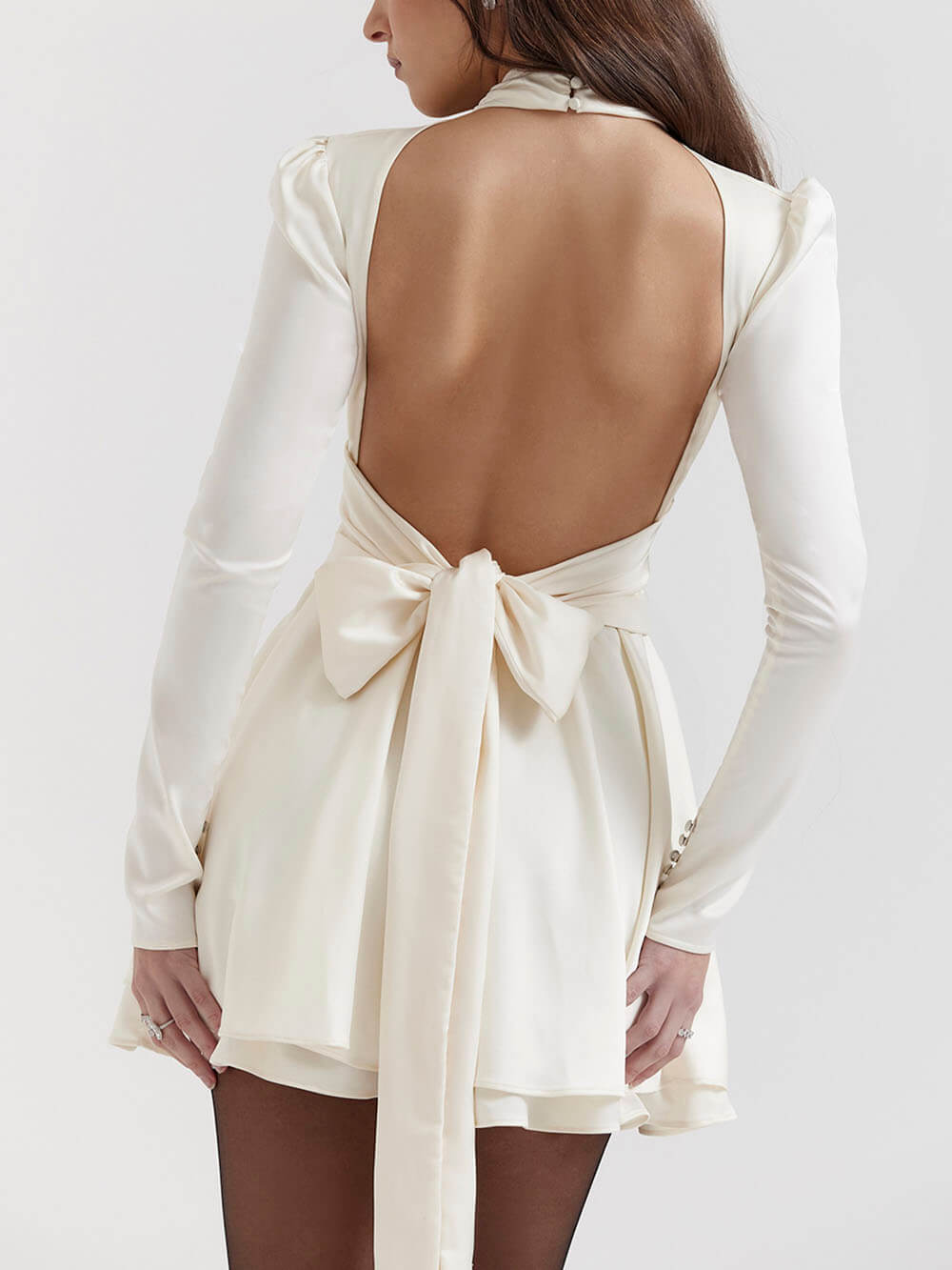 Vita Di Palma™ | Ivory Bow Mini Dress