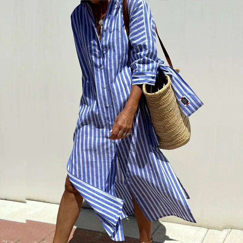 Colen | Classic Striped Shirt Dress