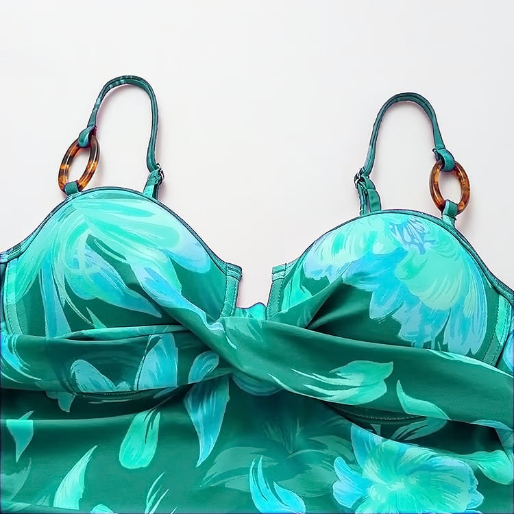 Vita Di Palma™ | Floral Print Two Piece Swimsuit Set