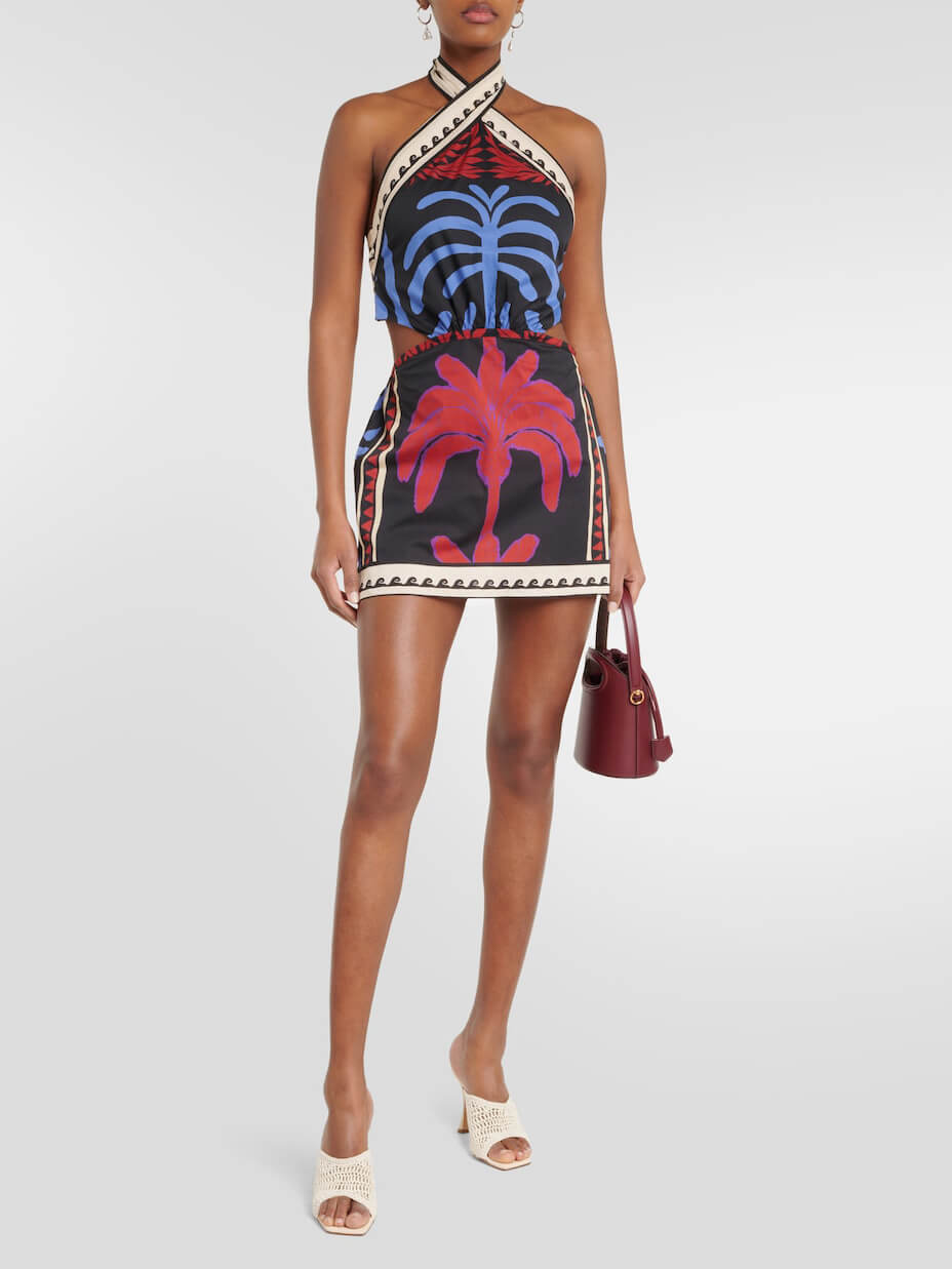 Vita Di Palma™ | Unique Summer Print Halter Neck Mini Dress