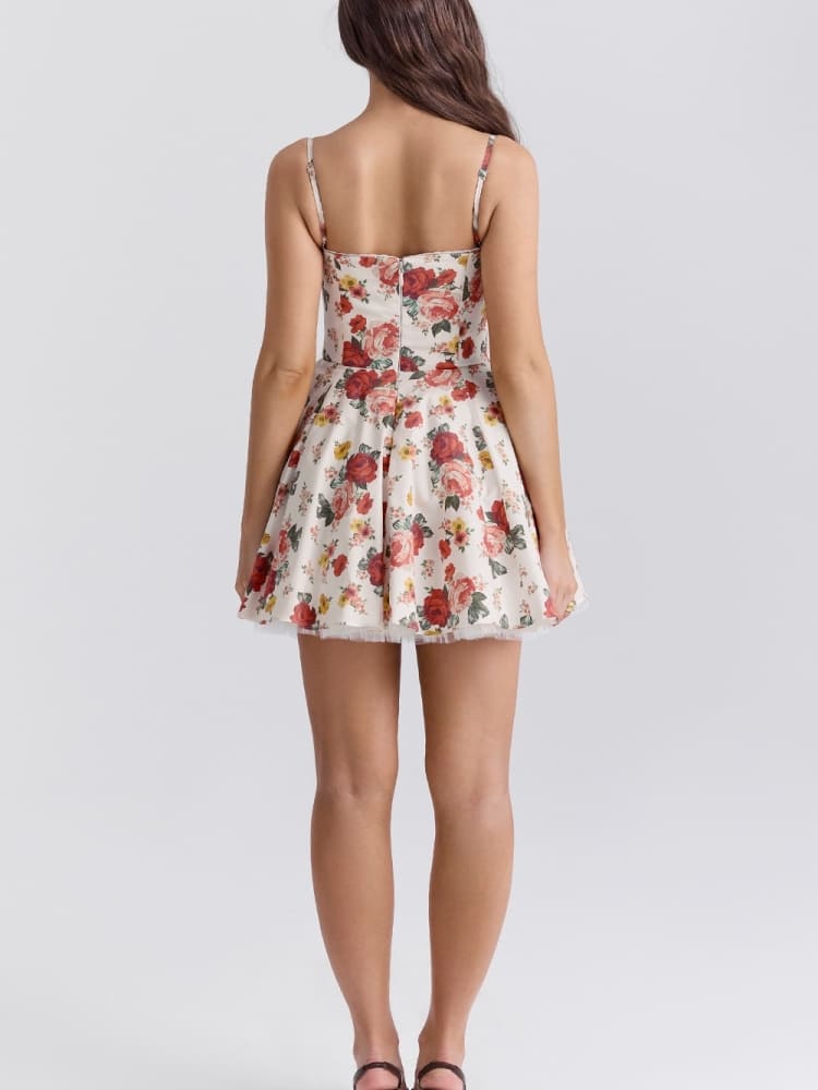 Vita Di Palma™ | Italian Rose Print Tulle Mini Dress