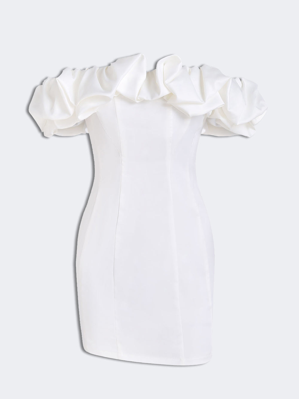 Vita Di Palma™ | Satin Ruffled Strapless Mini Dress