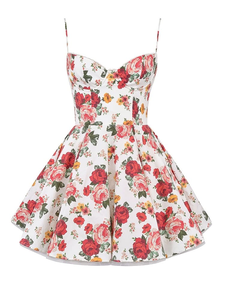 Vita Di Palma™ | Italian Rose Print Tulle Mini Dress